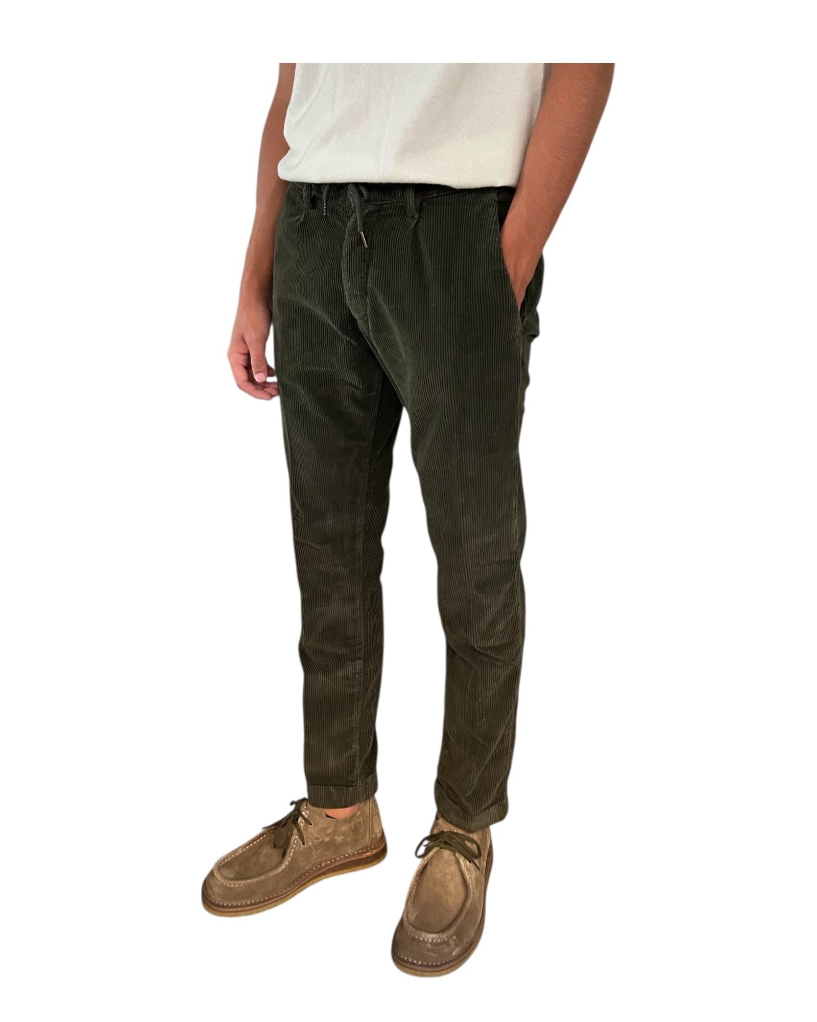 Pantalaccio Bristol velluto 500 righe Army 019 BRISTOL VELVET ARMY MODFITTERS 