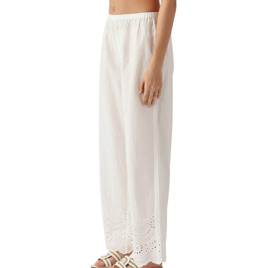 Pantaloni in cotone Sangallo Bianco IEN0002 01315L MC2 SAINT BARTH 