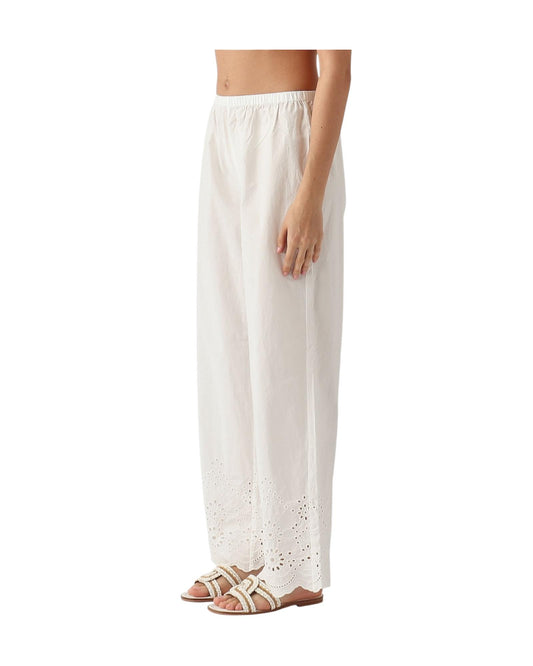 Pantaloni in cotone Sangallo Bianco IEN0002 01315L MC2 SAINT BARTH 