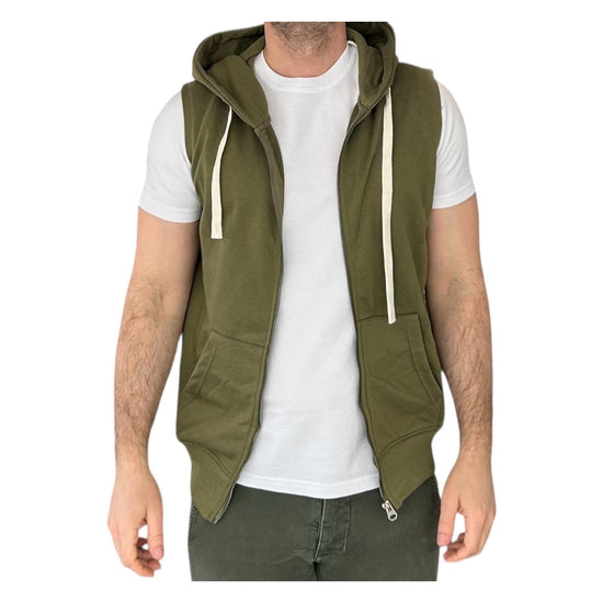 Gilet con cappuccio verde 503 VERDE RE.VI.VAL 
