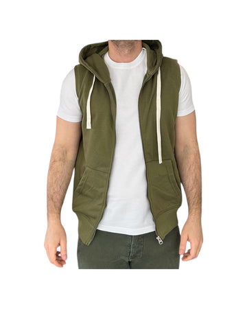 Gilet con cappuccio verde 503 VERDE RE.VI.VAL 