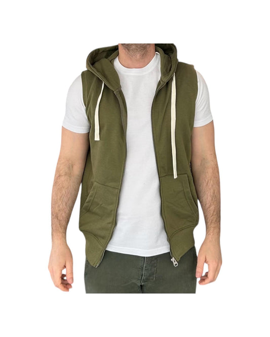 Gilet con cappuccio verde 503 VERDE RE.VI.VAL 