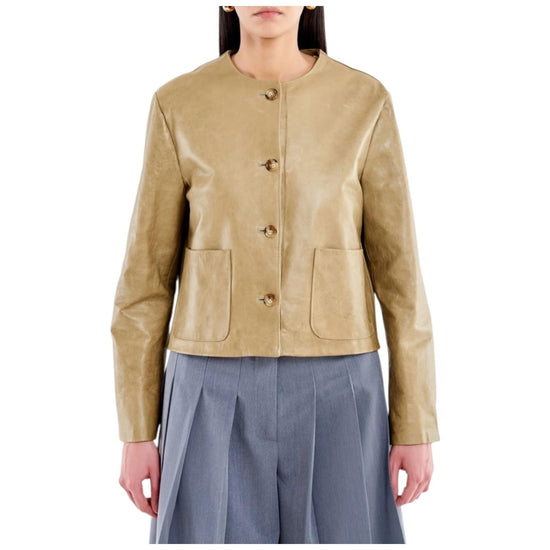 Giacca in Pelle Invecchiata Militare TAB0175 MILITARE VICOLO 