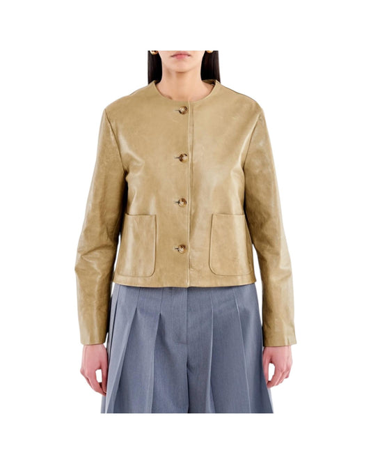 Giacca in Pelle Invecchiata Militare TAB0175 MILITARE VICOLO 