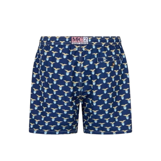 Costume uomo in tessuto leggero con stampa logo Lazio LIG0003 05552H MC2 SAINT BARTH 