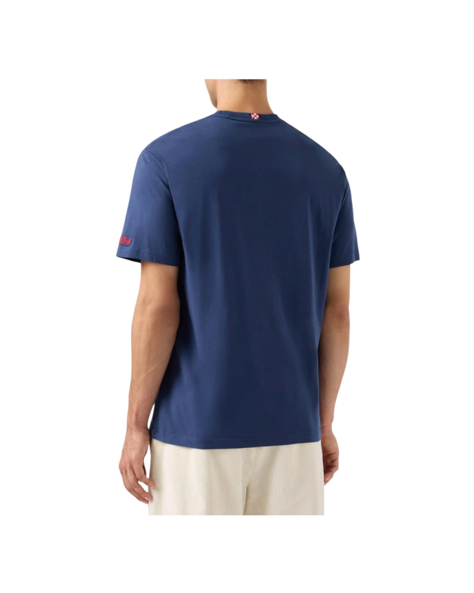 T-shirt in cotone invernale con stampa Flock locandina film ARN0004 03033I MC2 SAINT BARTH 