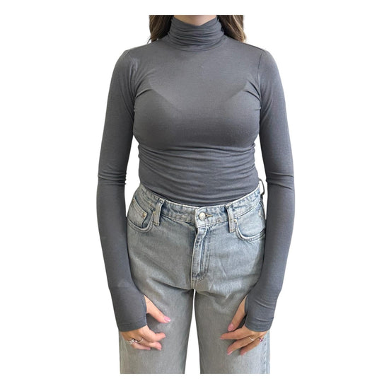 Maglia collo alto e manica lunga Grigio ADRIANNA 19 CHS 