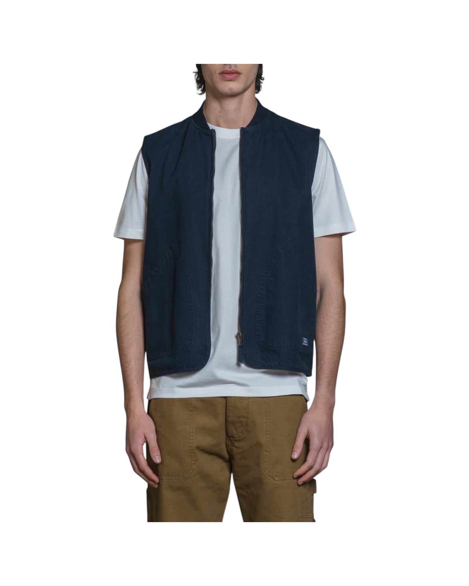 Gilet in cotone Wah Navy TERRY SLBC01 IMPURE