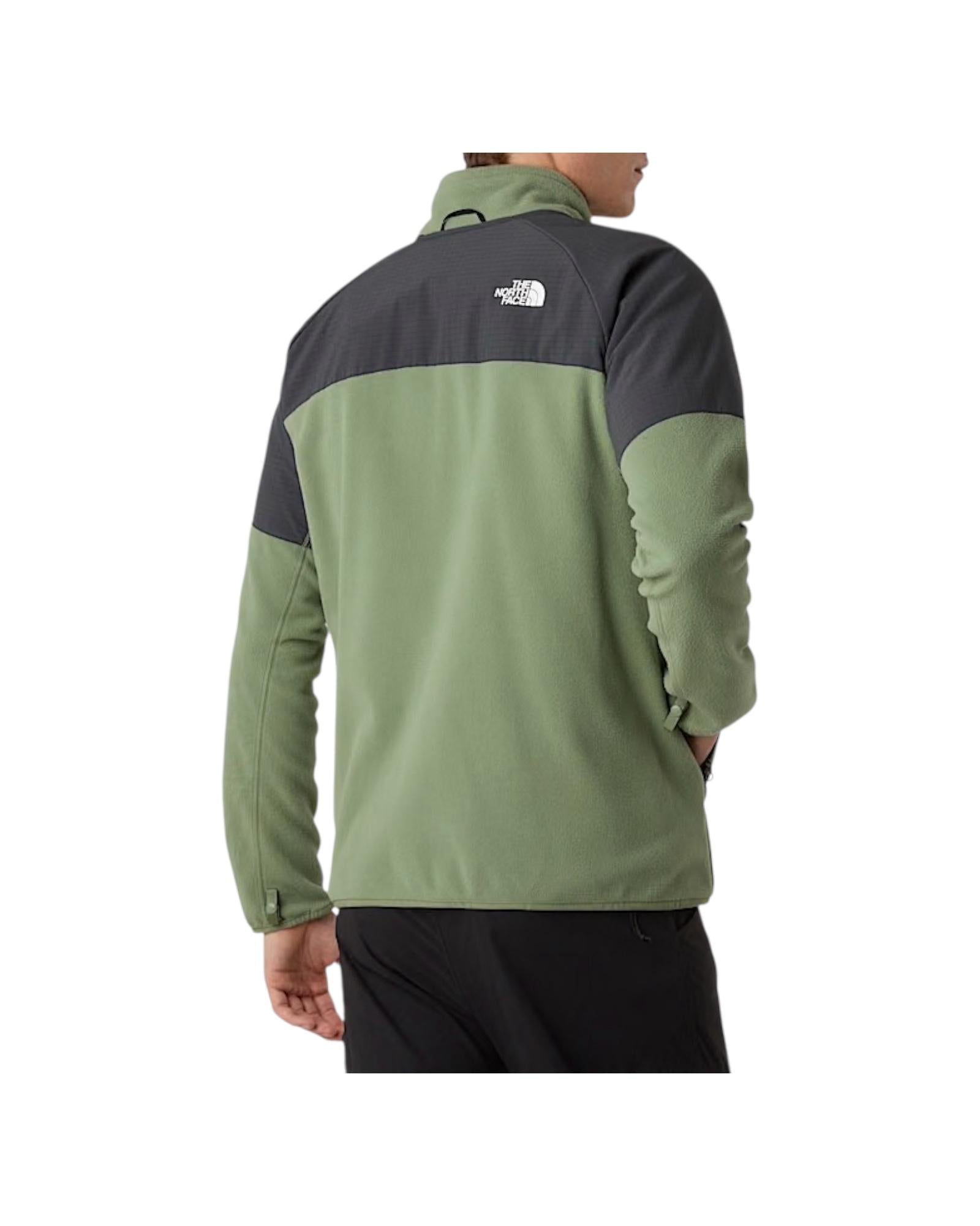 Pile pesante con cerniera integrale Glacier Bark mist NF0A89JG BARK MIST THE NORTH FACE