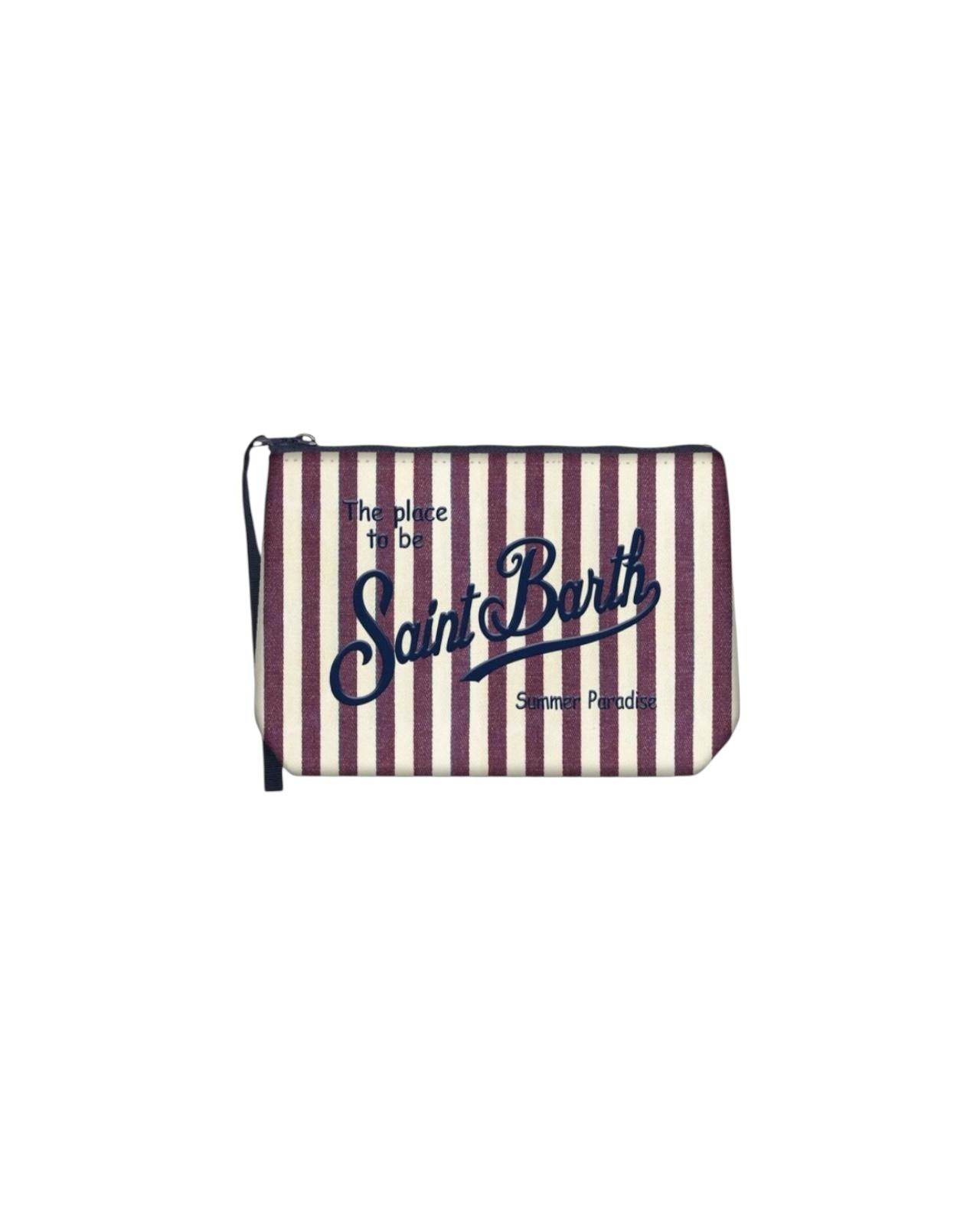Pochette Aline effetto denim a righe ALI0007 01195H MC2 SAINT BARTH 