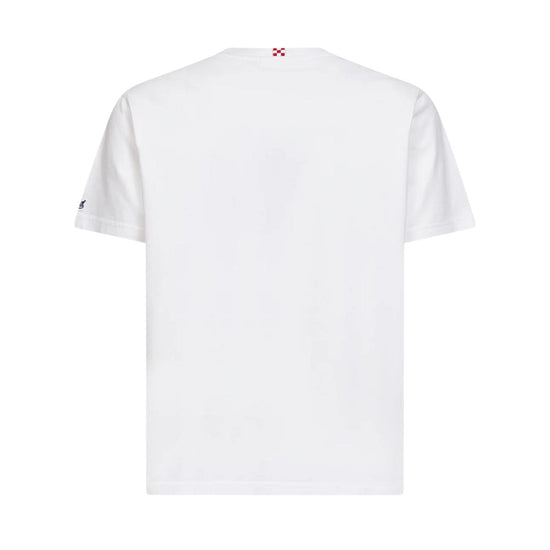 T-Shirt bianca con ricamo King of scooters POT0001 04328L MC2 SAINT BARTH 