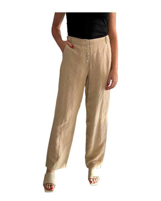 Pantalone misto lino Safari 01-301060-305 51116 yaya 