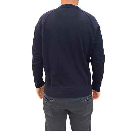 Maglione taglio felpa Navy W9009 NAVY BL'KER 