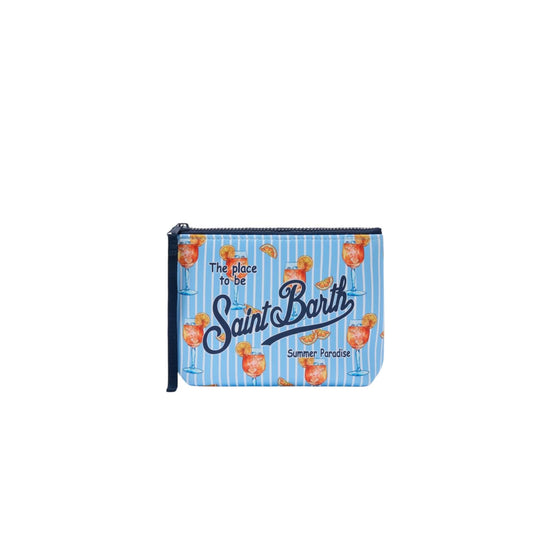 Pochette Aline in scuba a righe con stampa spritz ALIN001 08199L MC2 SAINT BARTH 