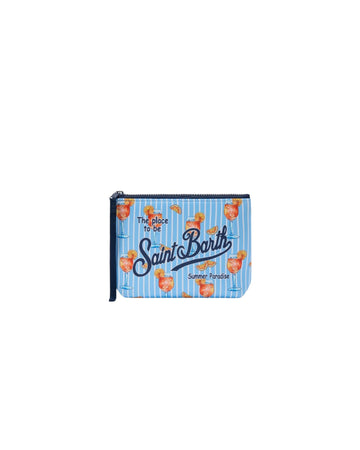 Pochette Aline in scuba a righe con stampa spritz ALIN001 08199L MC2 SAINT BARTH 