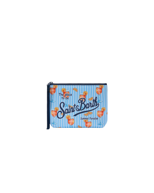 Pochette Aline in scuba a righe con stampa spritz ALIN001 08199L MC2 SAINT BARTH 