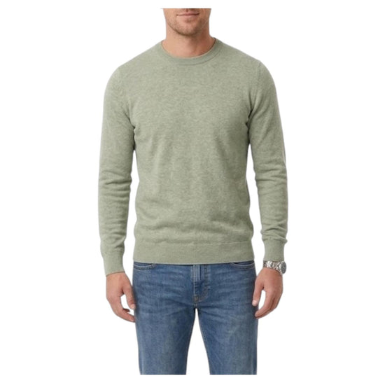 Maglia in cotone e lino Verde MAGLIA GIROCOLLO VERDE RE.VI.VAL 