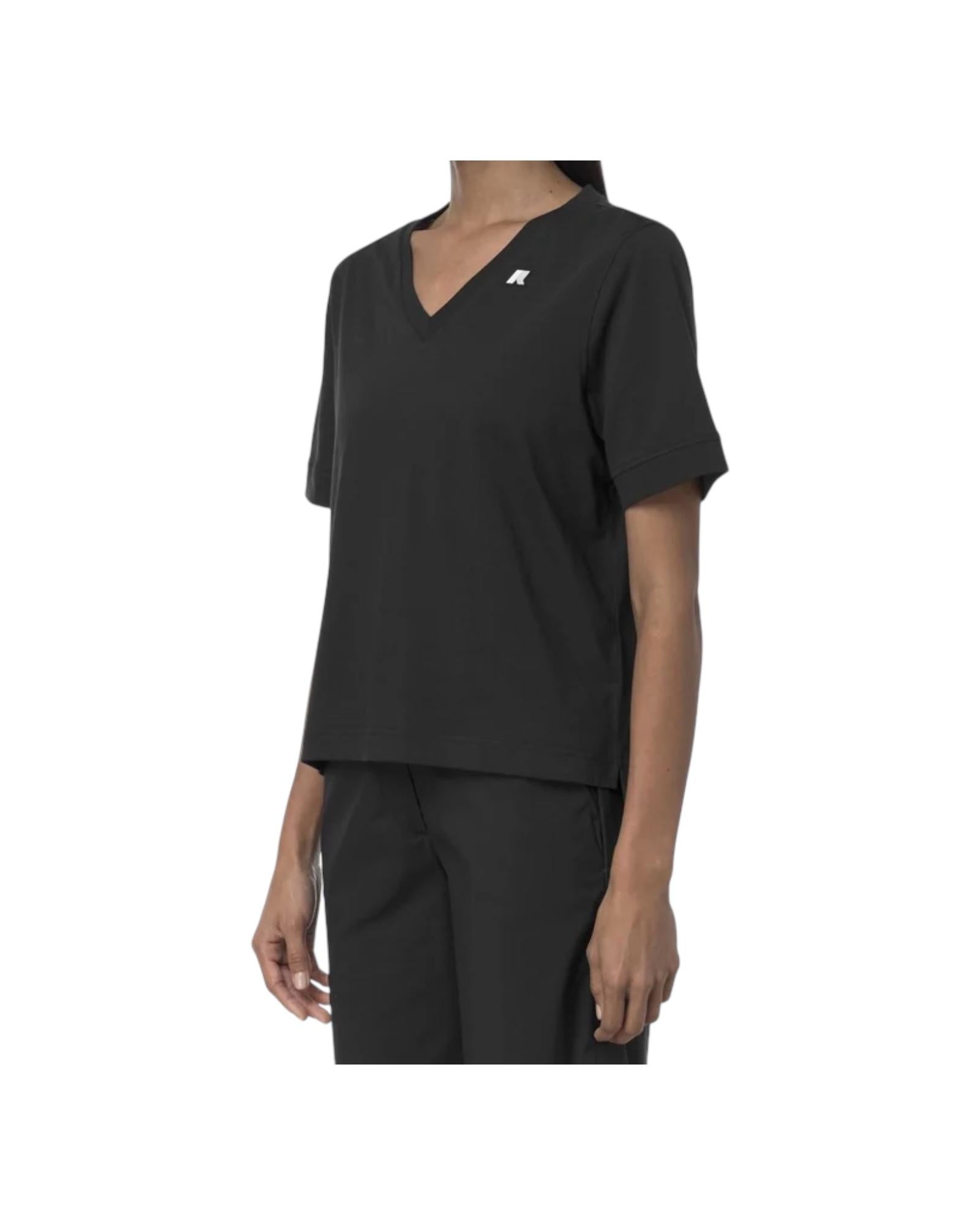 Leda Jersey tinta unita nero K2148FW USY K-WAY 