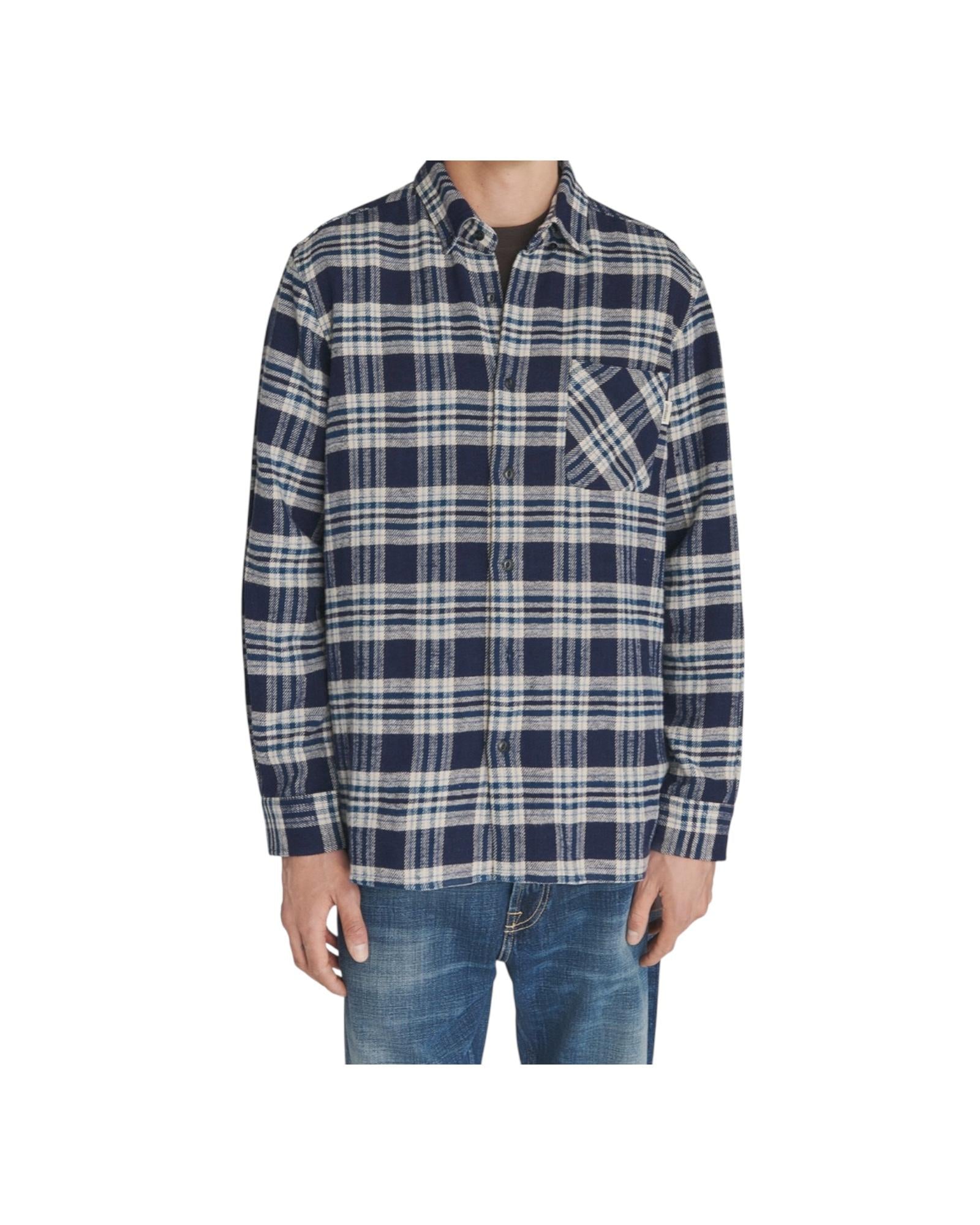 Camicia uomo a quadri con colletto button-down RRU90059CQ191510 C0001 ROY ROGER'S 
