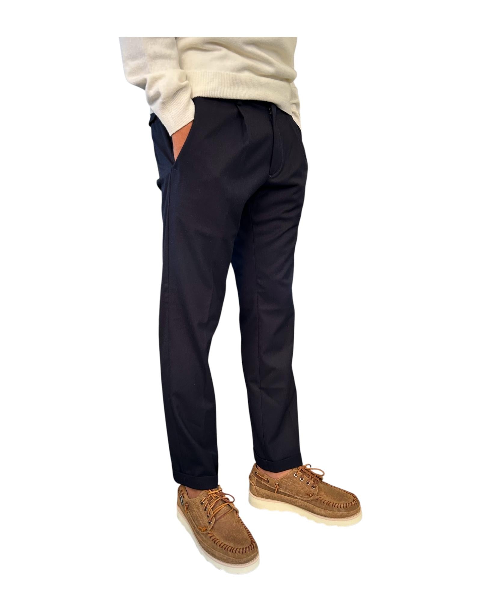 Pantalone Flanella Dark navy 045 REGENT FLANELLA DARK NAVY MODFITTERS 