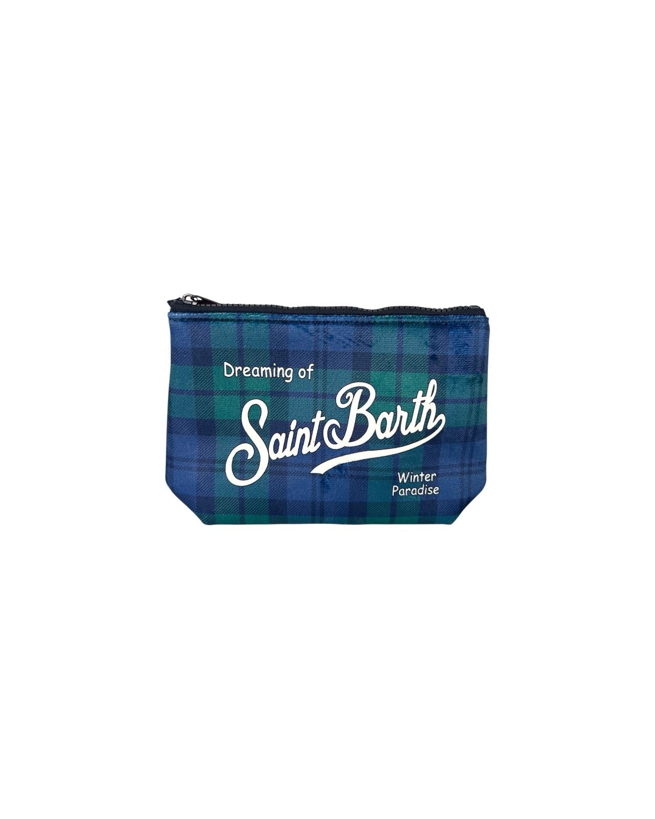Pochette Aline Tartan Blu Velluto ALI0002 00145I MC2 SAINT BARTH 