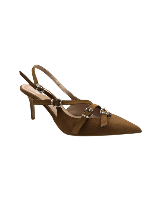 Slingback scamosciata cuoio 1830SG CUOIO DIVINE FOLLIE 
