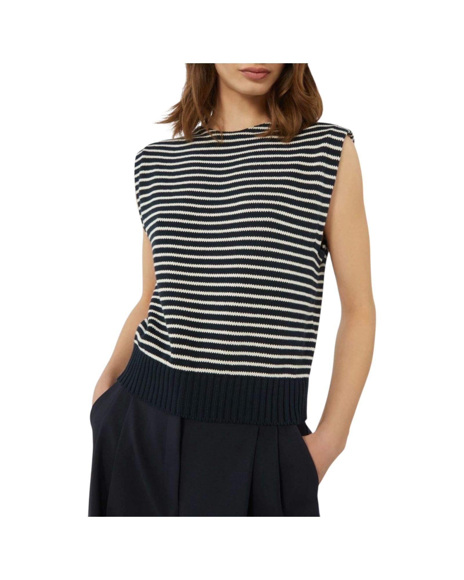 Gilet in filato di cotone Blu LANDA 010 MAX MARA WEEKEND 