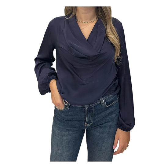 Blusa con scollatura drappeggiata Night CWG P013 394 haveone 
