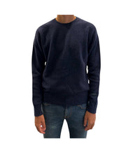 Maglione girocollo in lana merino Indaco