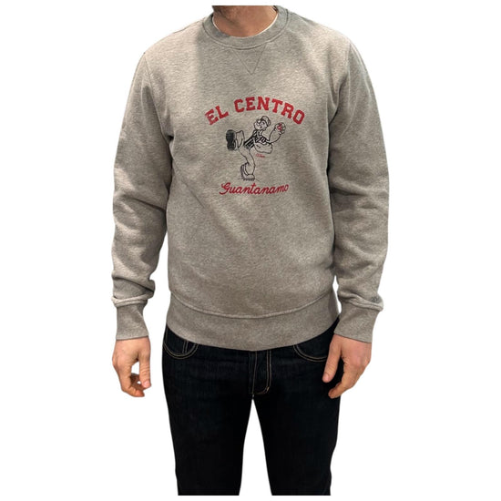 Felpa uomo in cotone Grigio melange GR4007 0012 GREY MELANGE BL'KER 