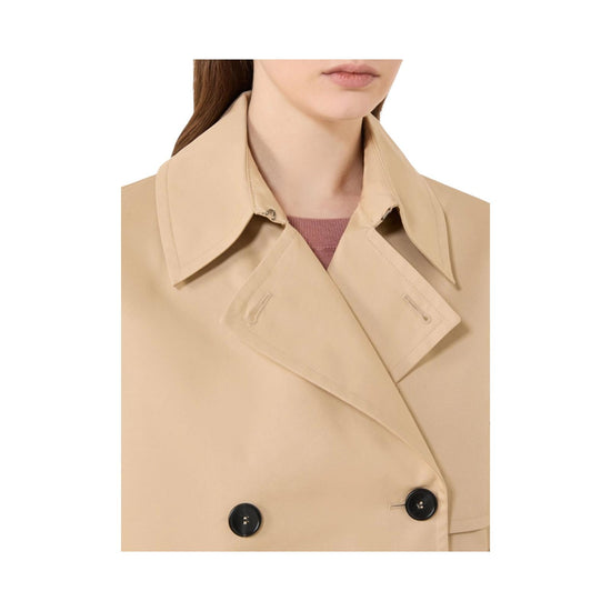 Trench Crop in gabardina antigoccia Beige BIGLIA 003 MAX MARA WEEKEND 