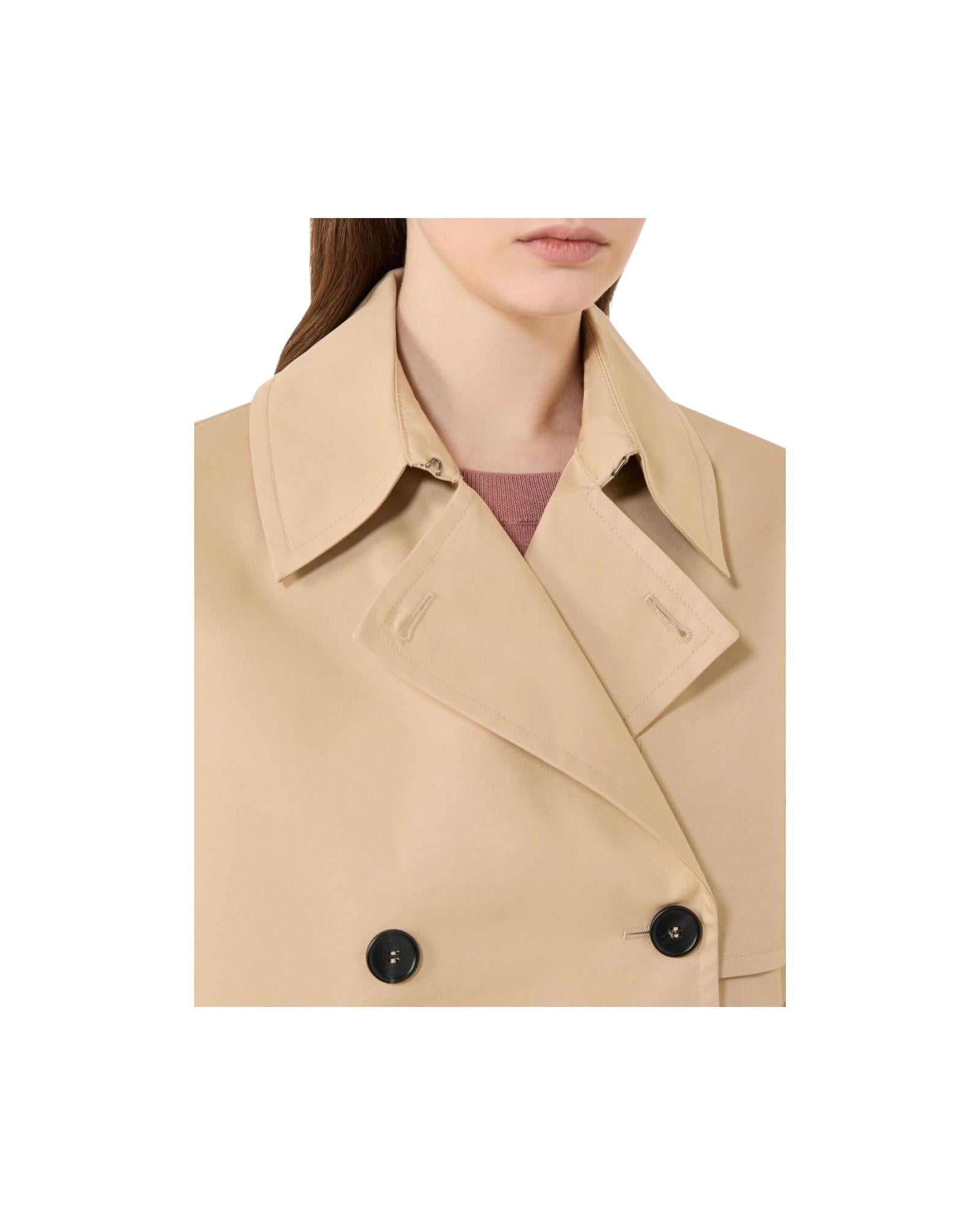 Trench Crop in gabardina antigoccia Beige BIGLIA 003 MAX MARA WEEKEND 