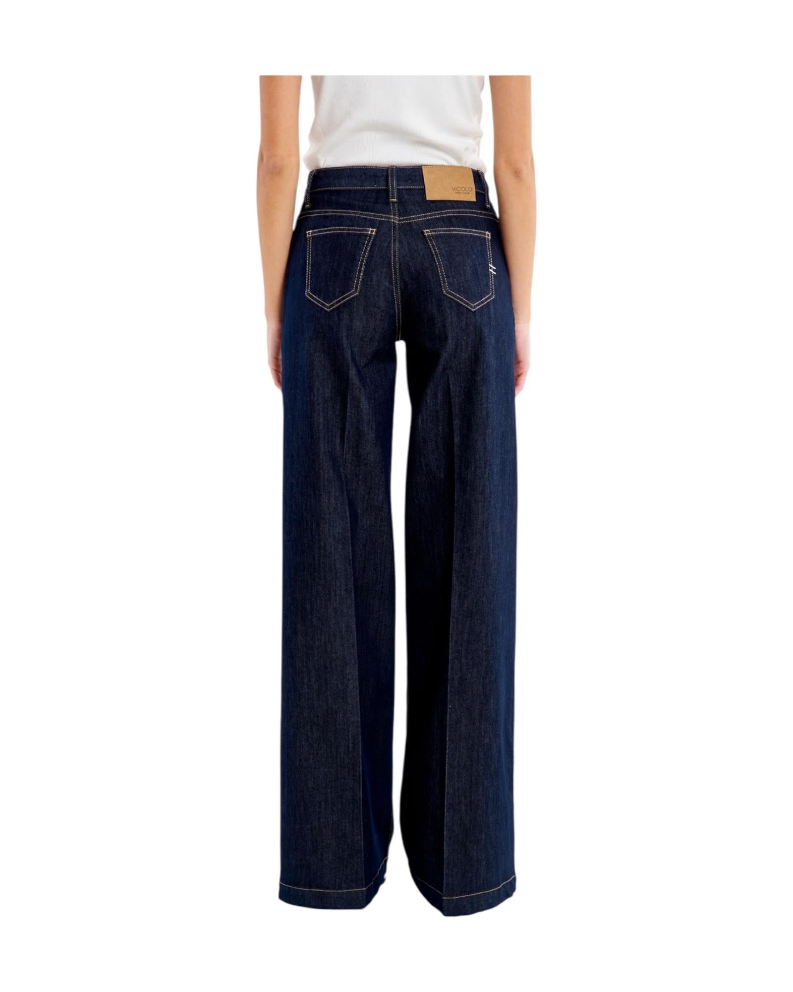 Jeans Elena Wide leg Rinse DAB5162 DENIM RINSE VICOLO 
