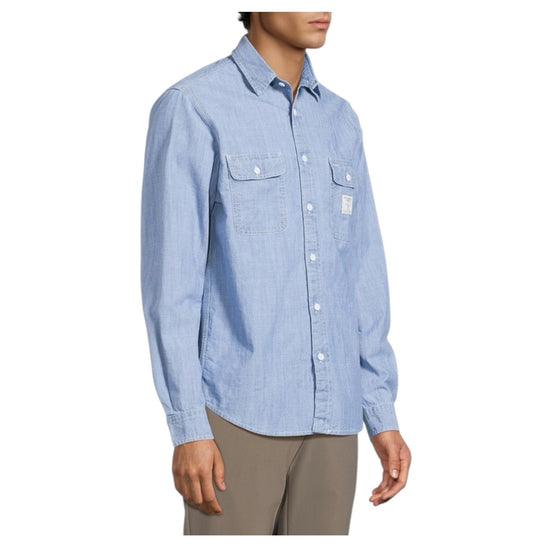 Camicia Utility Indaco RRW059CG370111 C0019 ROY ROGER'S 