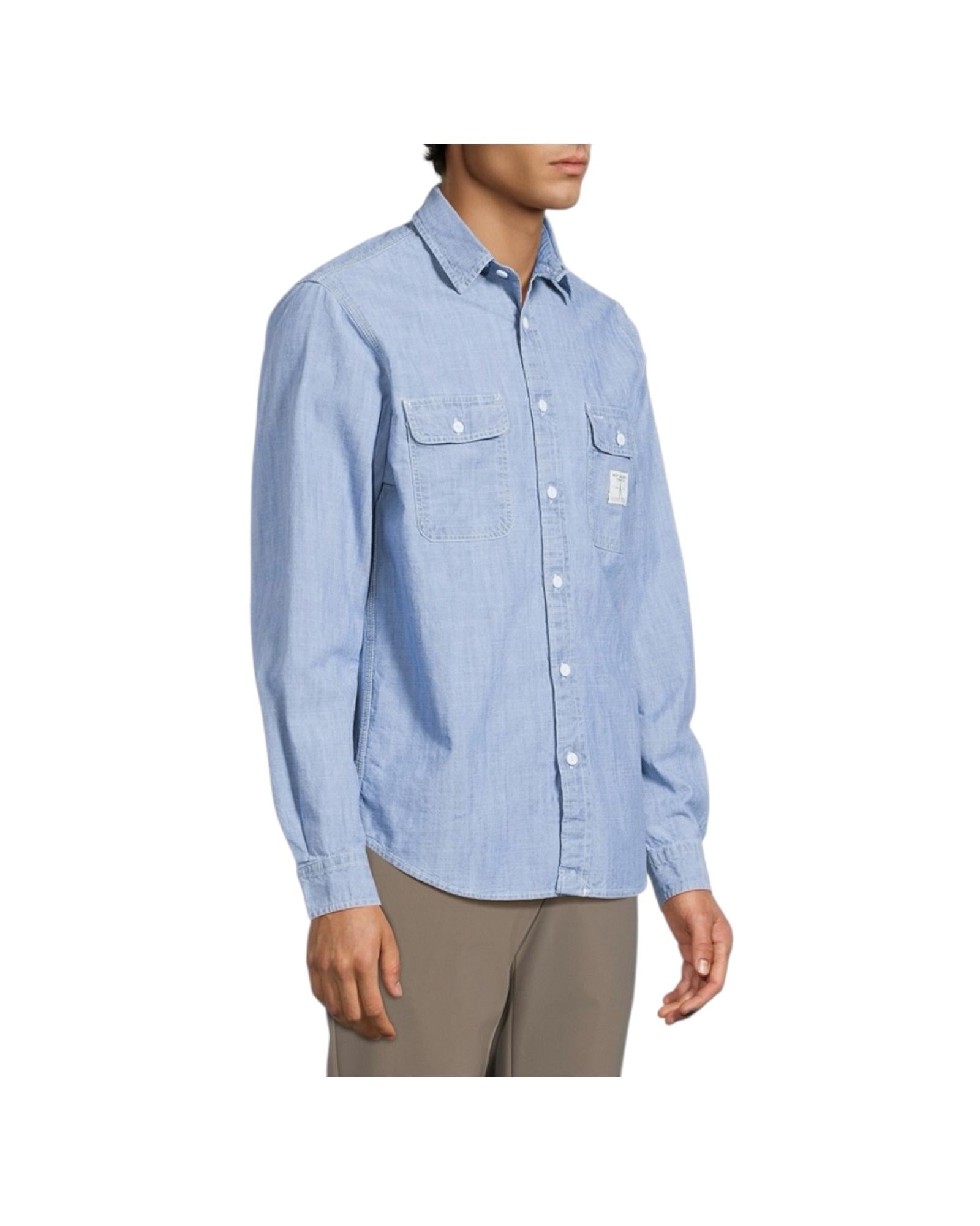Camicia Utility Indaco RRW059CG370111 C0019 ROY ROGER'S 