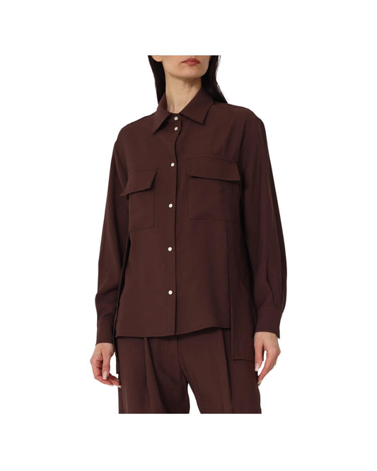 Camicia in viscosa Cioccolato D02E0624 CIOCCOLATO PHILIA LOFT 