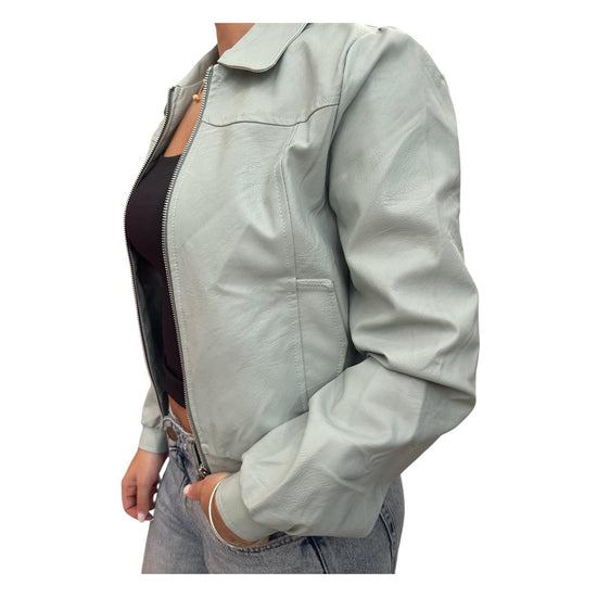 Giacca eco-pelle Acqua marina TK0017 ACQUAMARINA VICOLO 