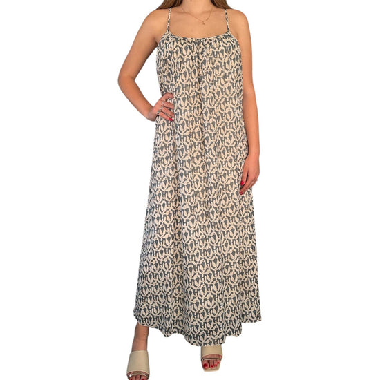 Abito lungo in cotone stampato ALD DA5230 STONE WASH OTTOD'AME 