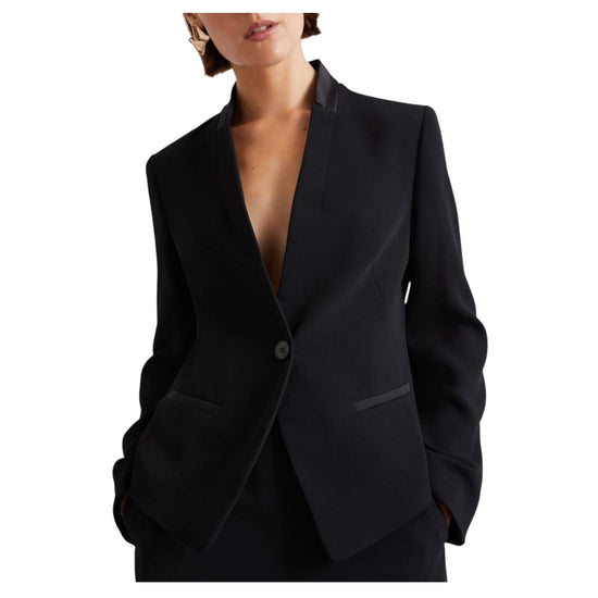 Blazer corto in envers satin Nero MIRANDA 002 MARELLA 