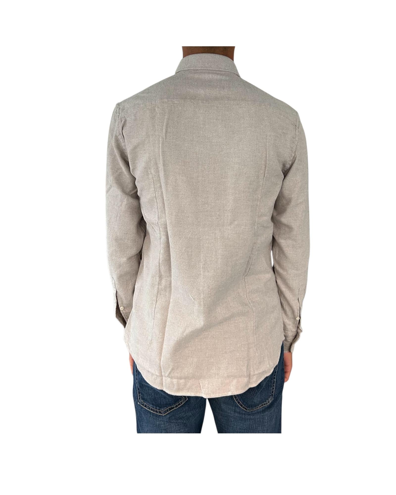 Camicia uomo in flanella Nocciola B2338 2 BASTONCINO 