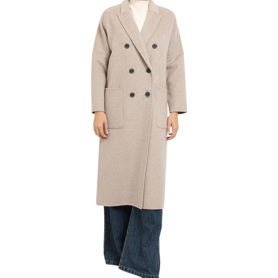 Cappotto Doppiopetto misto lana Tortora melange TF0001 TORTORA MELANGE VICOLO 