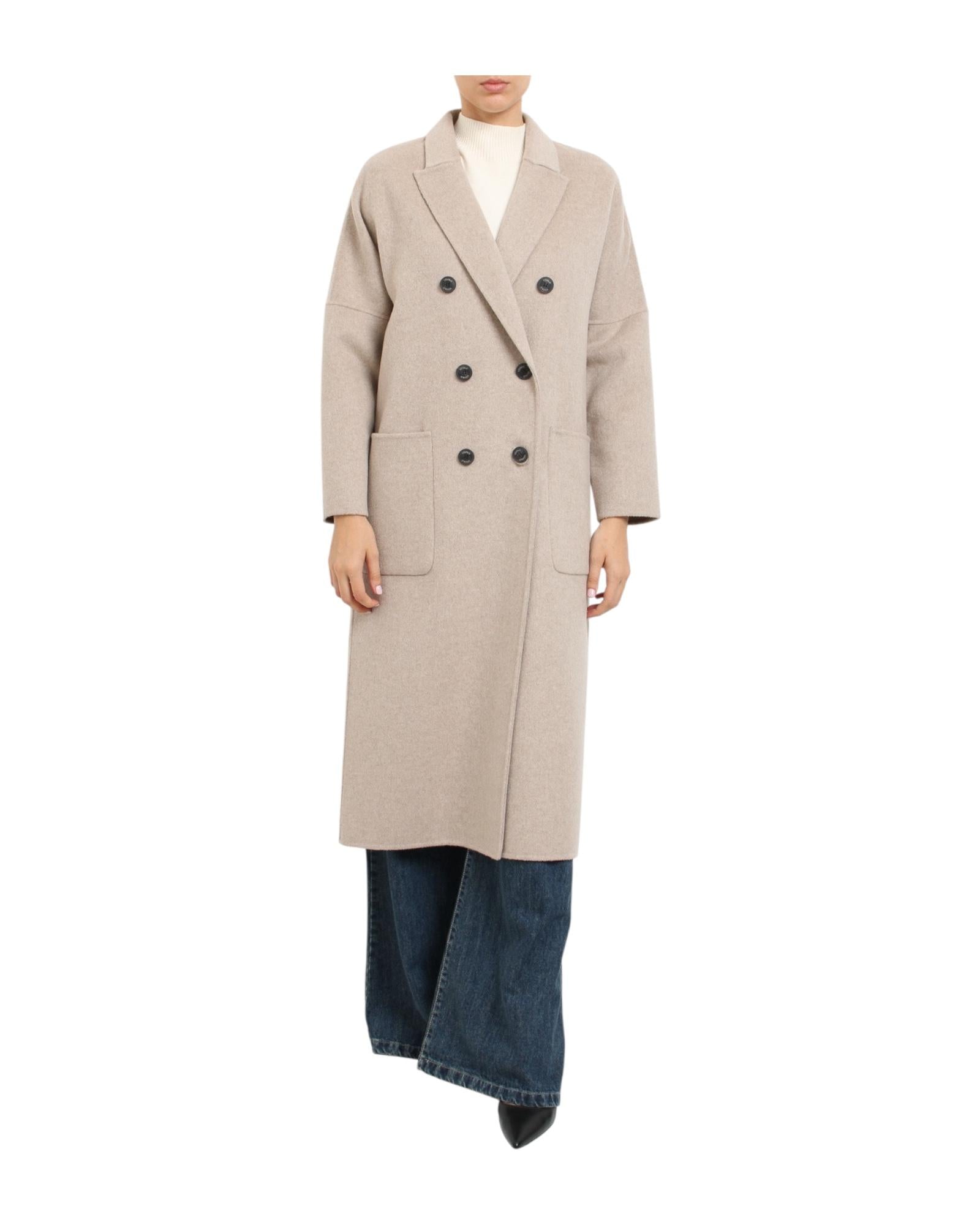 Cappotto Doppiopetto misto lana Tortora melange TF0001 TORTORA MELANGE VICOLO 