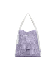 Tote bag in rafia Lilac