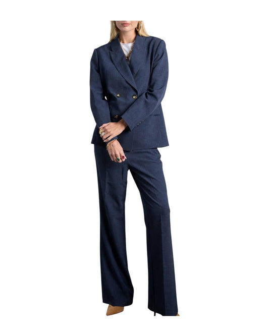 Blazer doppiopetto effeto laminato Navy 10C NAVY SINCE'RE PARIS 
