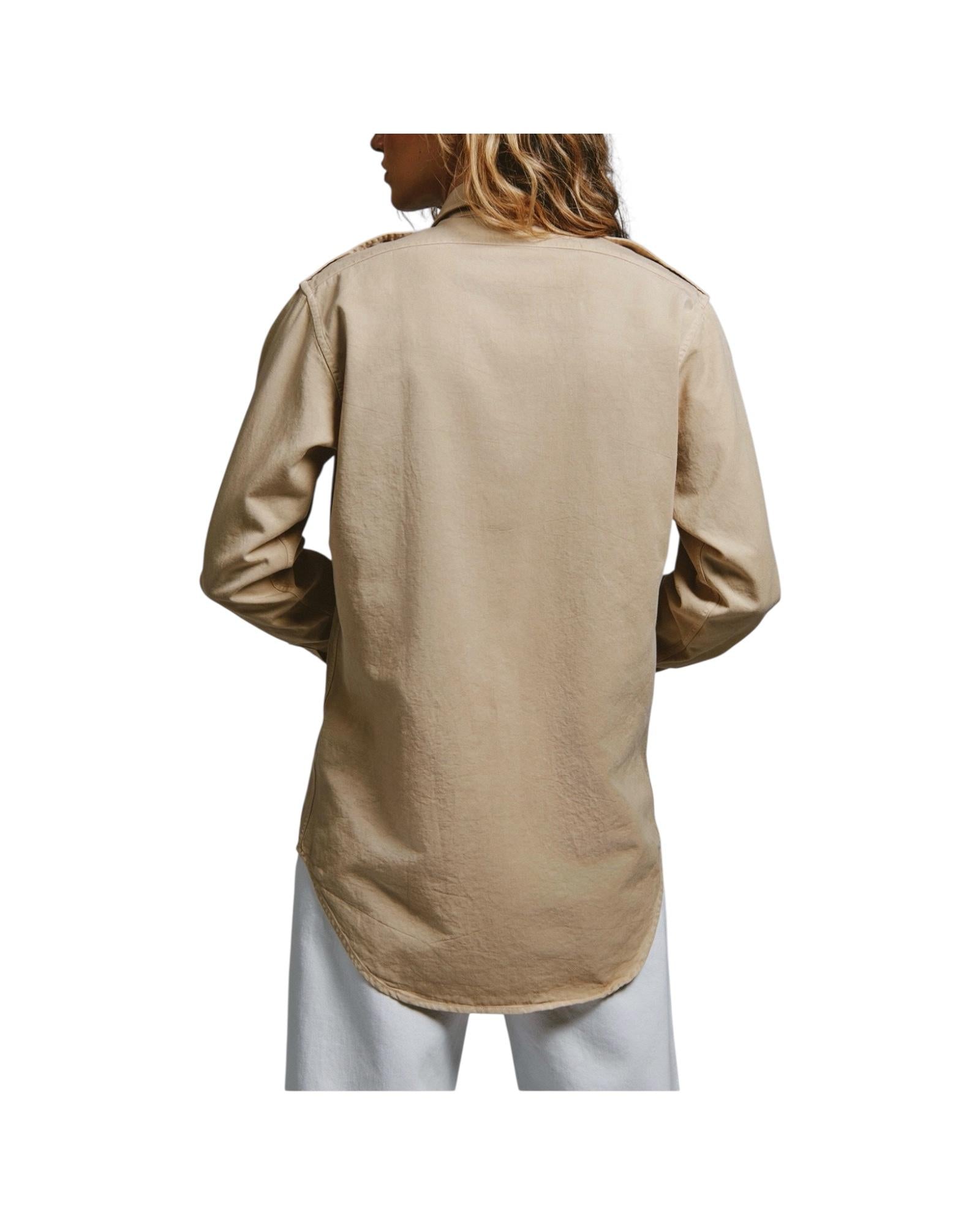 EVA X ROY ROGER'S - Camicia military in gabardina RND90353P4732718 C0012 ROY ROGER'S 
