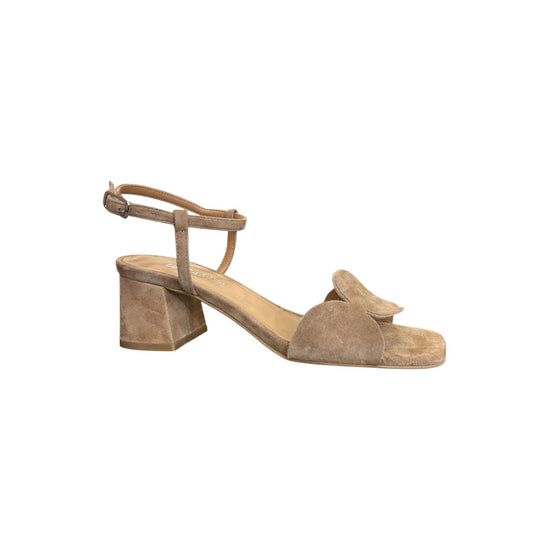 Sandalo con tacco in pelle scamosciata Camel 167 CAMOSCIO CAMEL DREAMER 