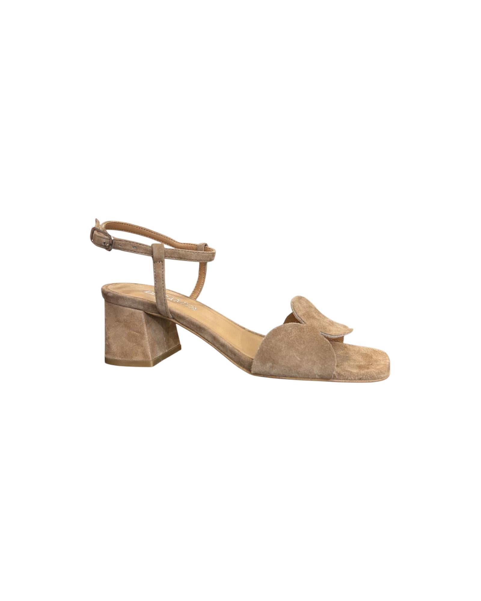 Sandalo con tacco in pelle scamosciata Camel 167 CAMOSCIO CAMEL DREAMER 