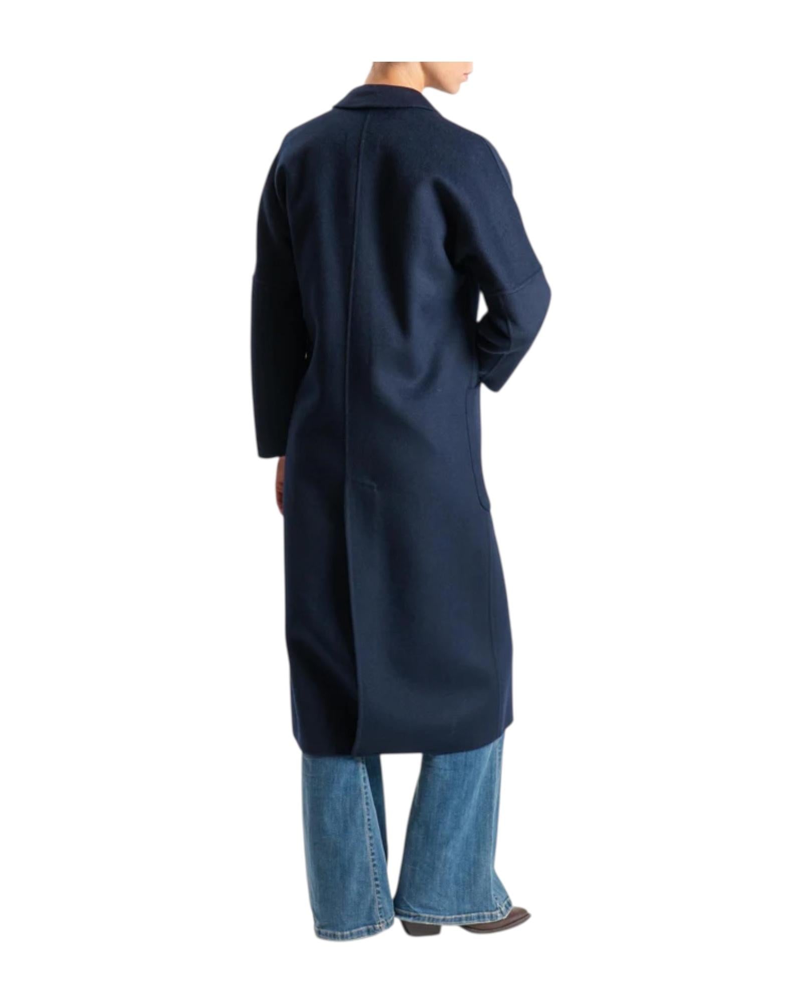 Cappotto Doppiopetto misto lana Blu TF0001 BLU VICOLO 