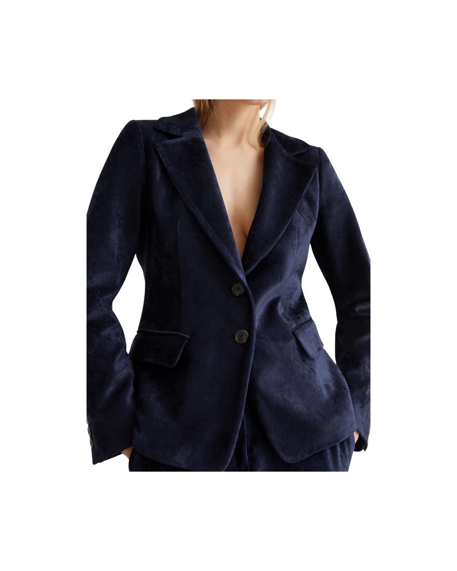 Blazer monopetto in velluto a coste Blu IDALIO 003 MARELLA 