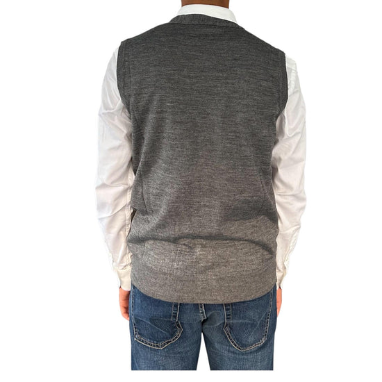 Gilet con bottoni in lana Grigio medio 00G00149M 240 MONTECHIARO 